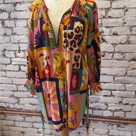 FARM Rio Dresses & Skirts - FARM Rio Tropical Patchwork Tunic XS